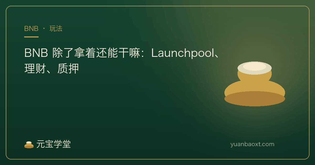 BNB 除了拿着还能干嘛封面