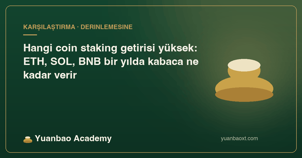 ETH SOL BNB staking getirisi karşılaştırması kapağı